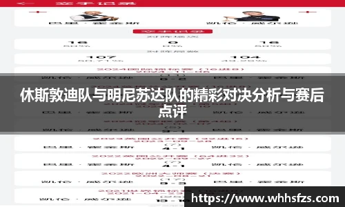 休斯敦迪队与明尼苏达队的精彩对决分析与赛后点评